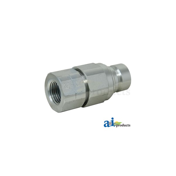 Flat Hydraulic Coupler Plug, Male, 1/2 NPT 6 X4 X1